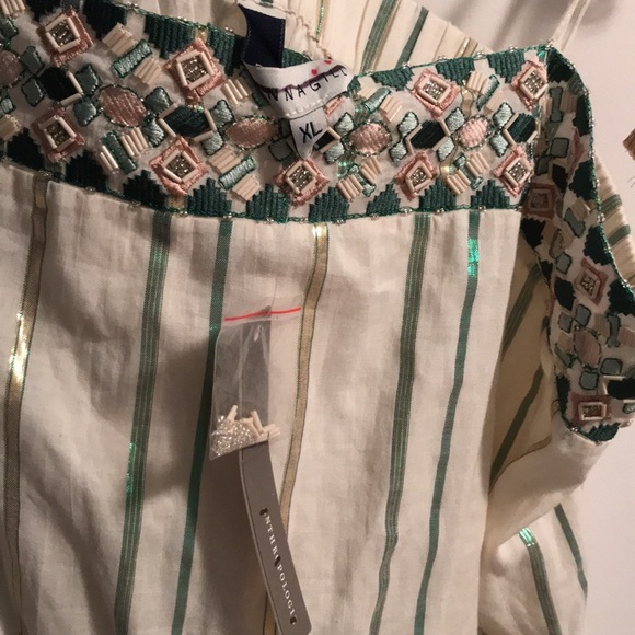 NWT Anthropologie Safa Tiered Shimmer MIDI Dress - Picture 11 of 16